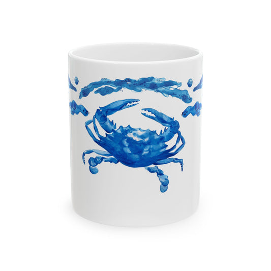 Blue Crab Coffee Mug Center Design 11oz