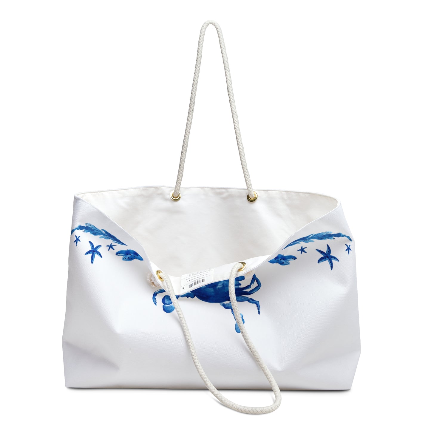 Blue Crab & Seaweed Beach Bag