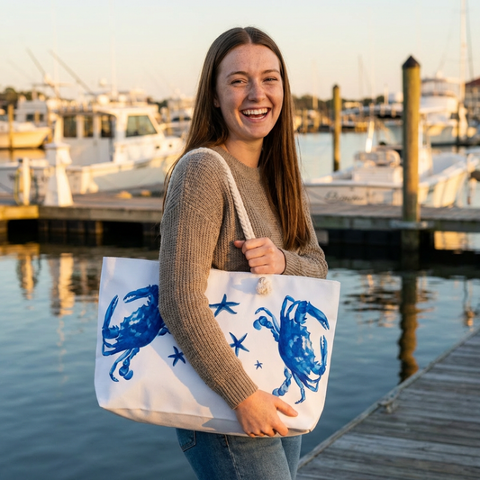 Blue Crab Beach Bag