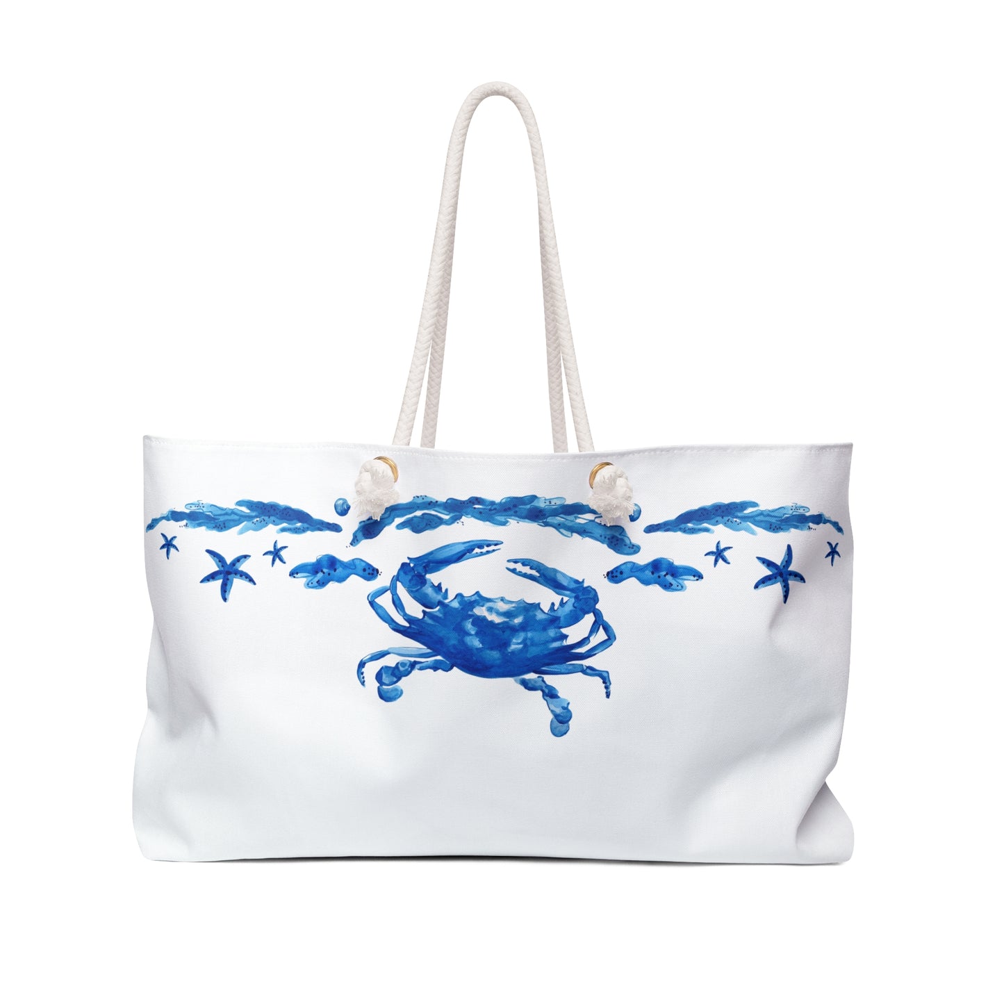 Blue Crab & Seaweed Beach Bag