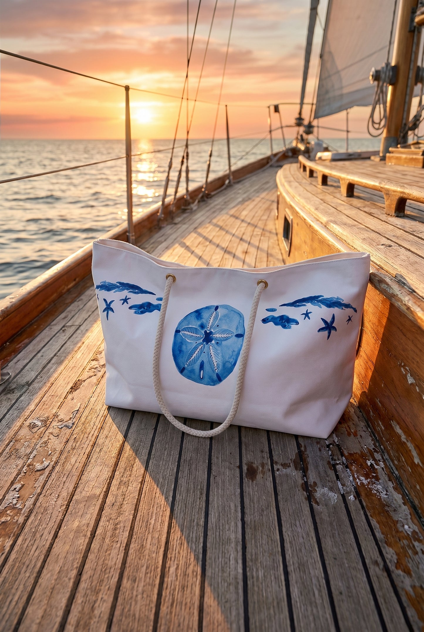 Sand Dollar & Seaweed Beach Bag