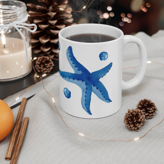 Blue Starfish Coffee Mug 11 oz