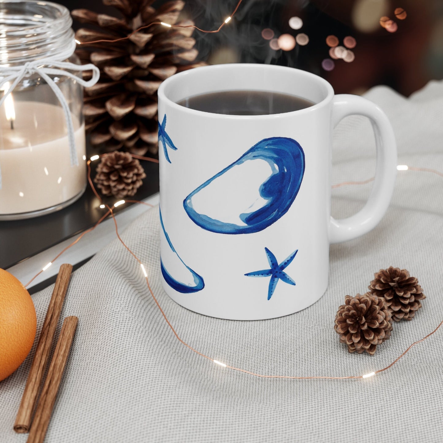 Blue Mussel Coffee Mug 11 oz