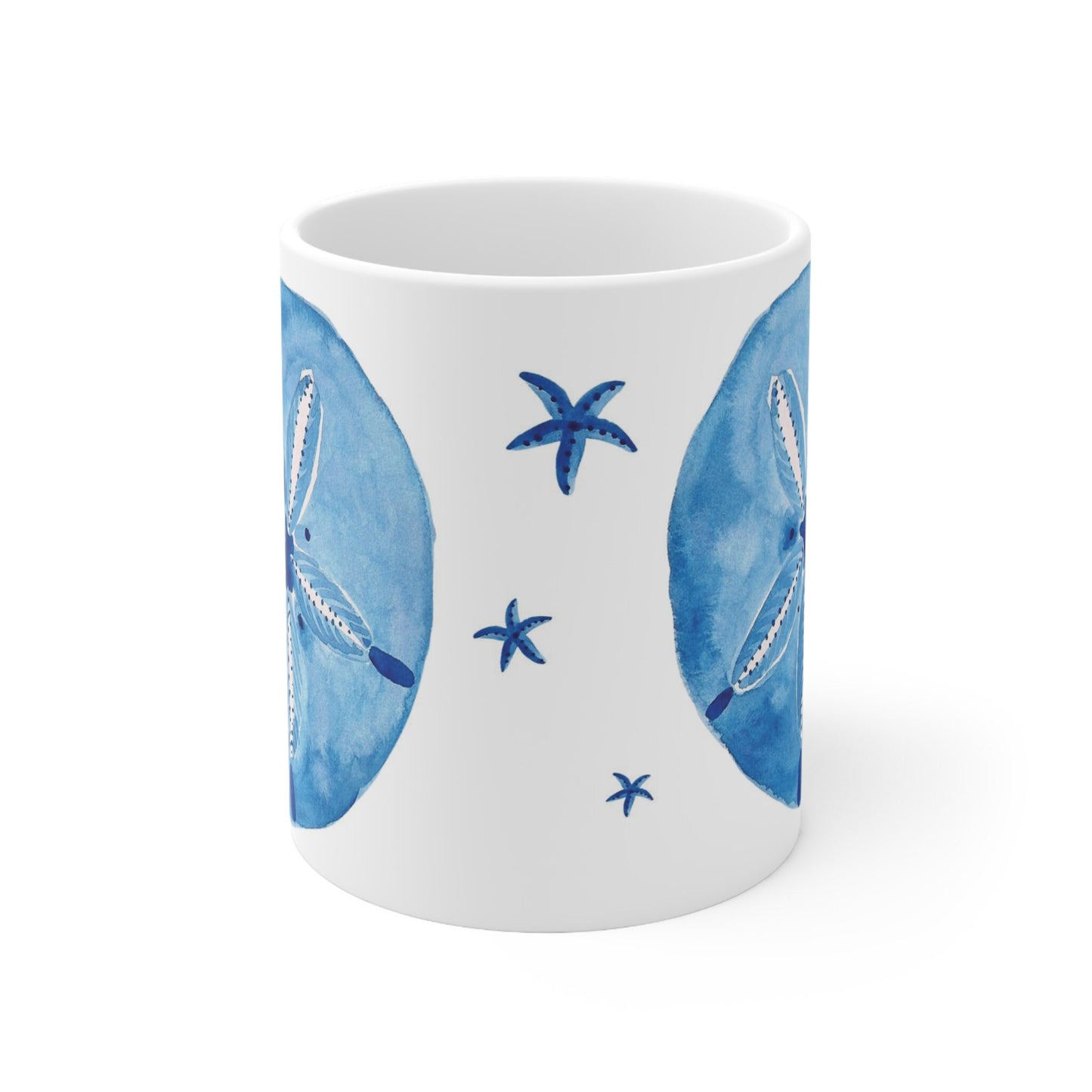 Blue Sand Dollar Coffee Mug 11 oz