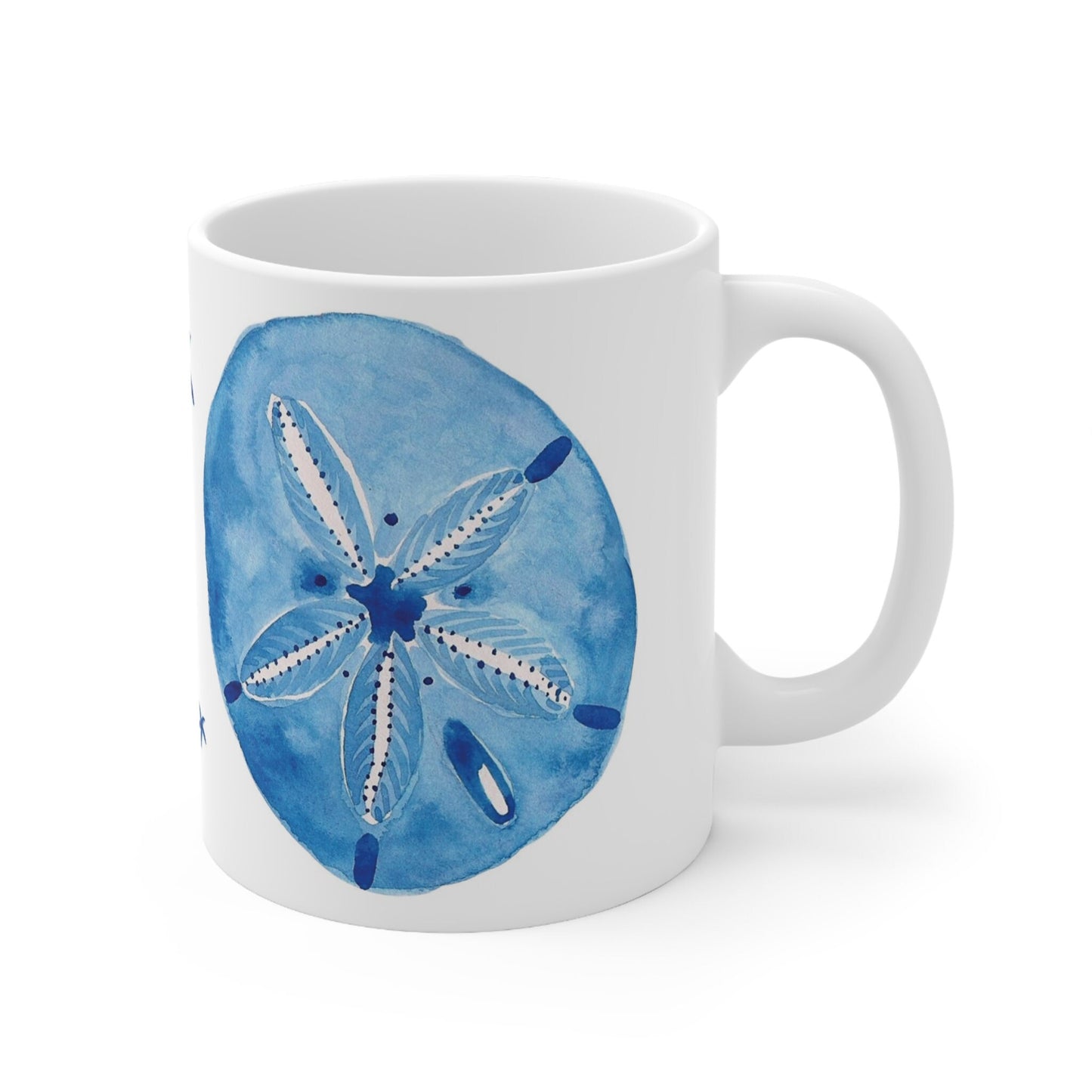 Blue Sand Dollar Coffee Mug 11 oz