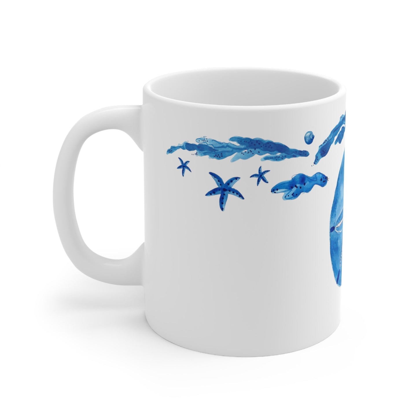 Blue Sand Dollar Coffee Mug Center Design 11 oz