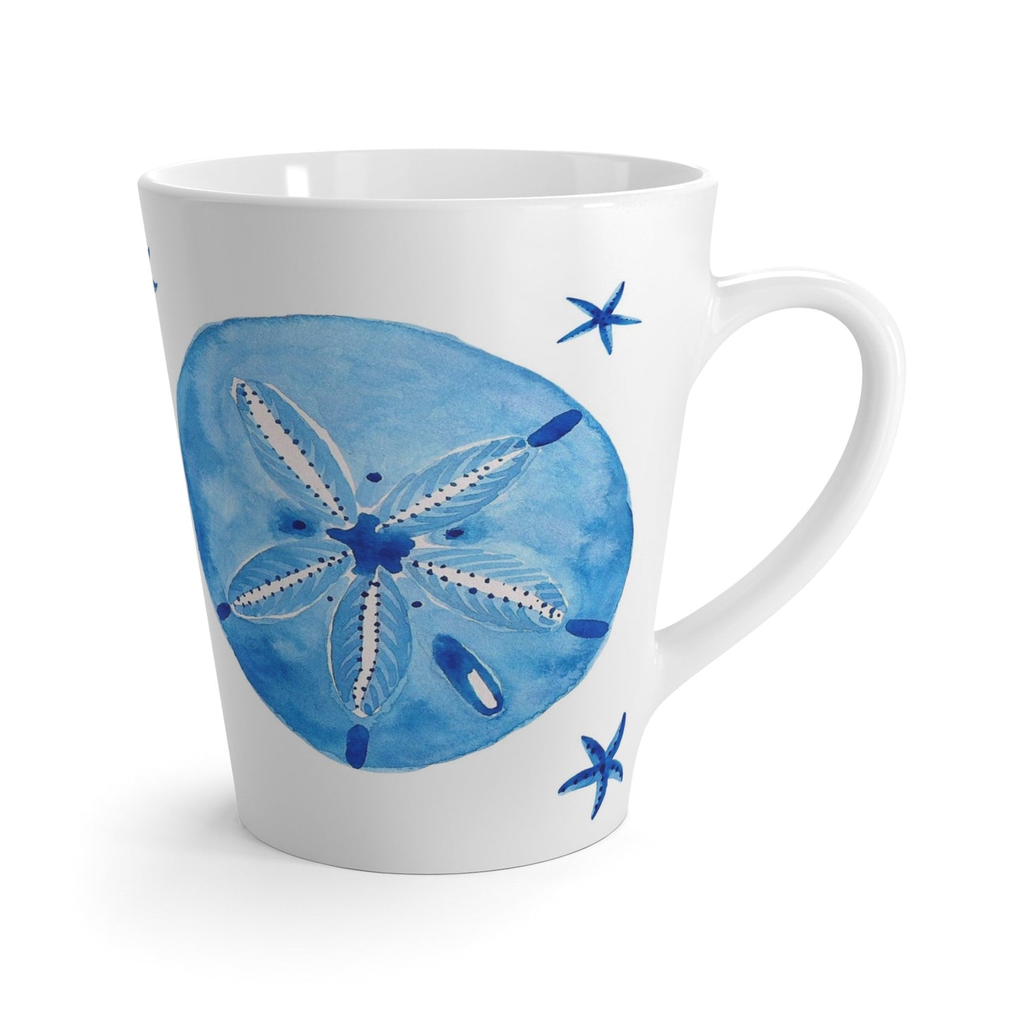 Blue Sand Dollar Latte Mug