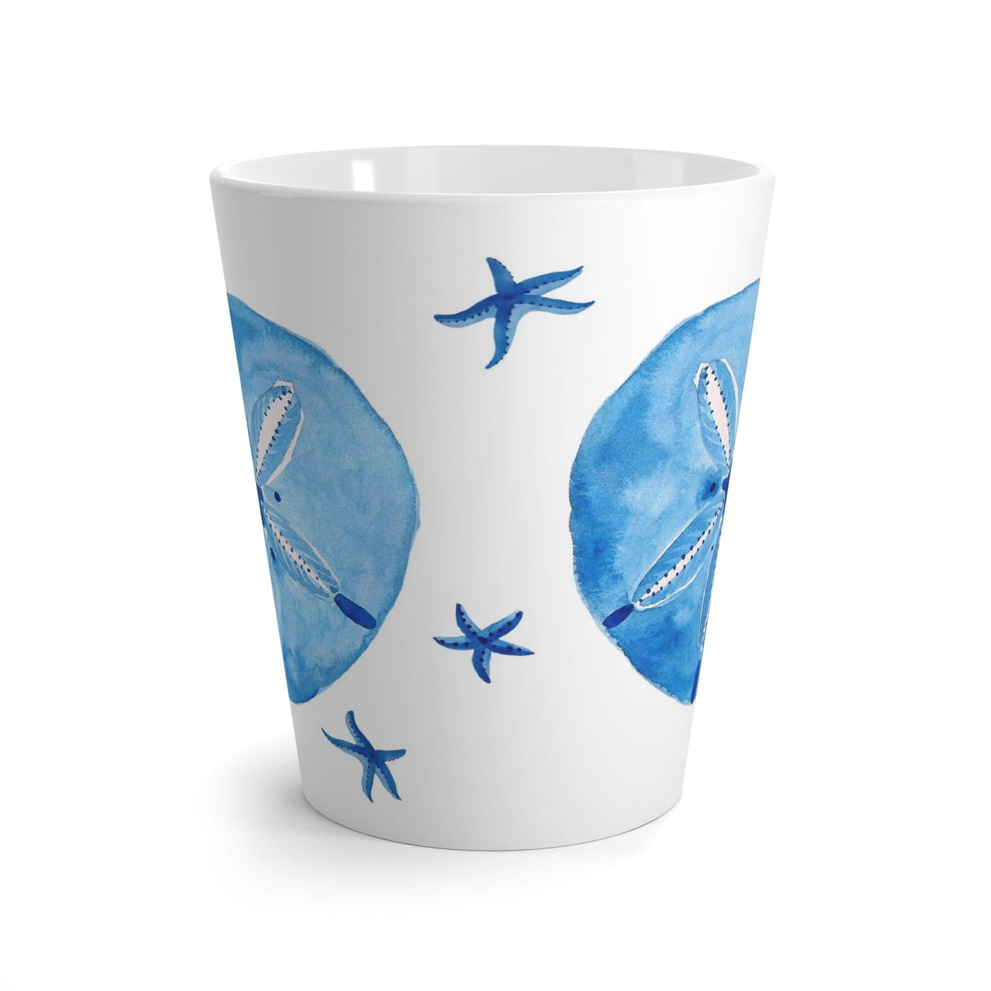 Blue Sand Dollar Latte Mug