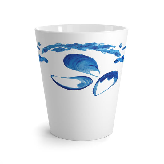 Blue Mussel Latte Mug Center Design