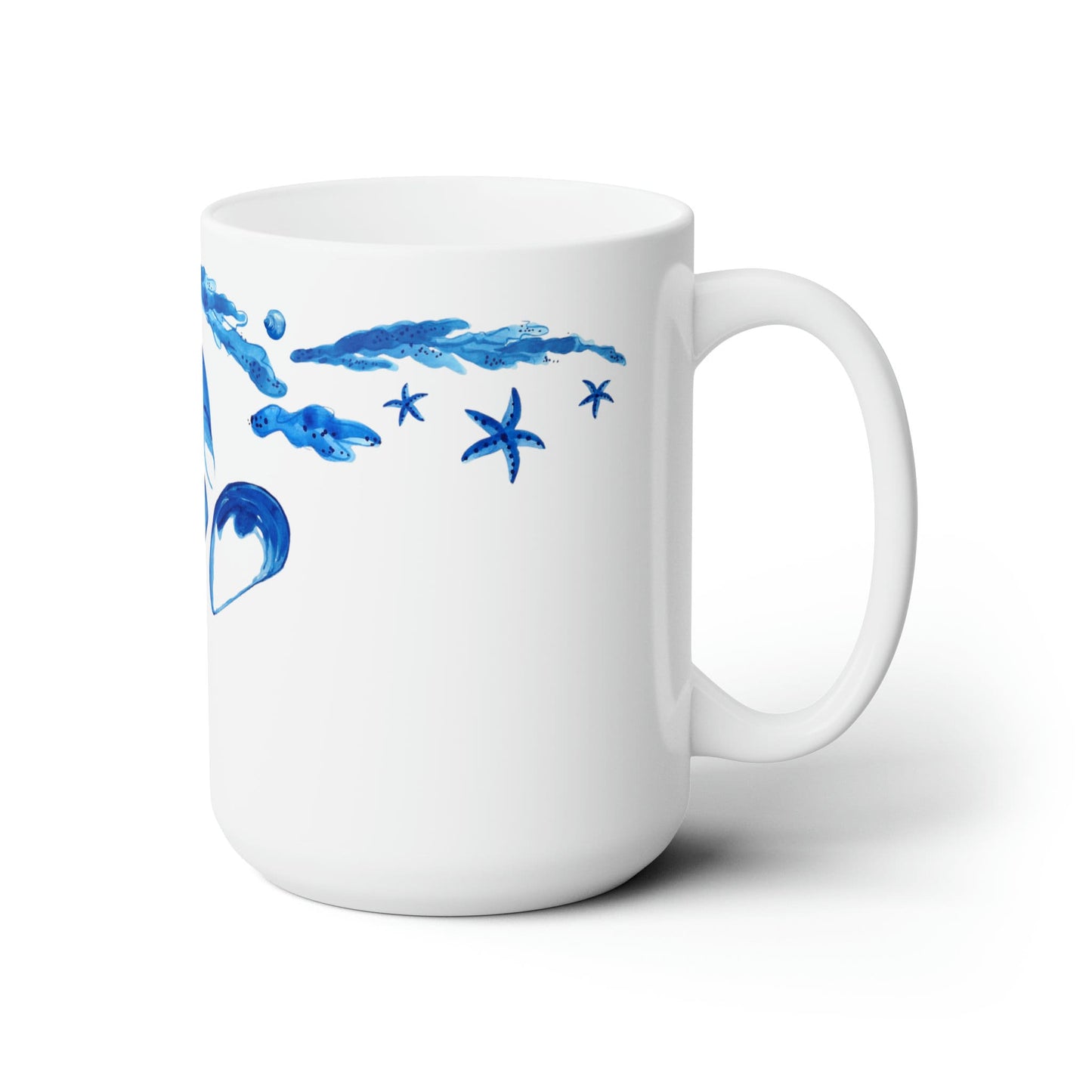 Blue Mussel Coffee Mug Center Design 15oz