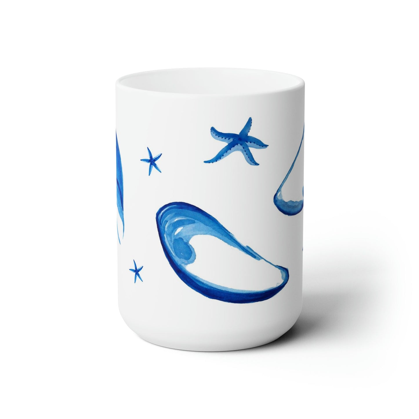 Blue Mussel Ceramic Mug 15oz