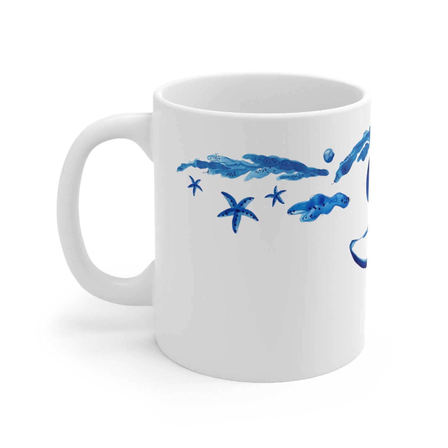 Blue Mussel Coffee Mug Center Design 11 oz