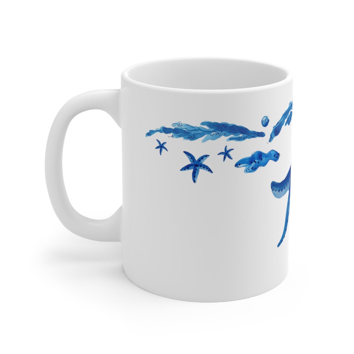 Blue Starfish Coffee Mug Center Design 11oz