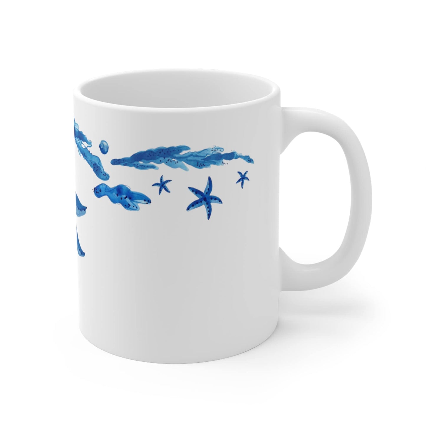 Blue Starfish Coffee Mug Center Design 11oz