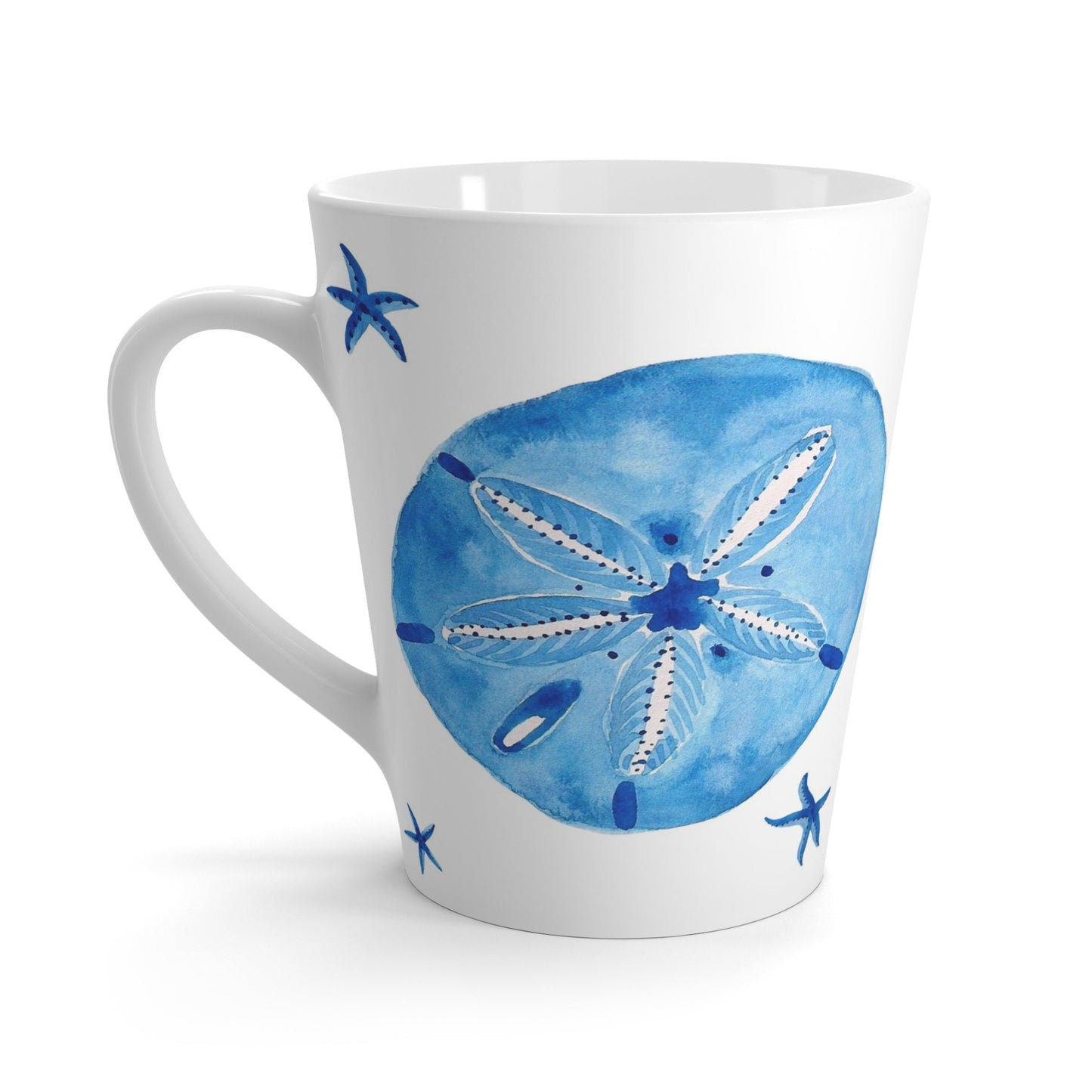 Blue Sand Dollar Latte Mug