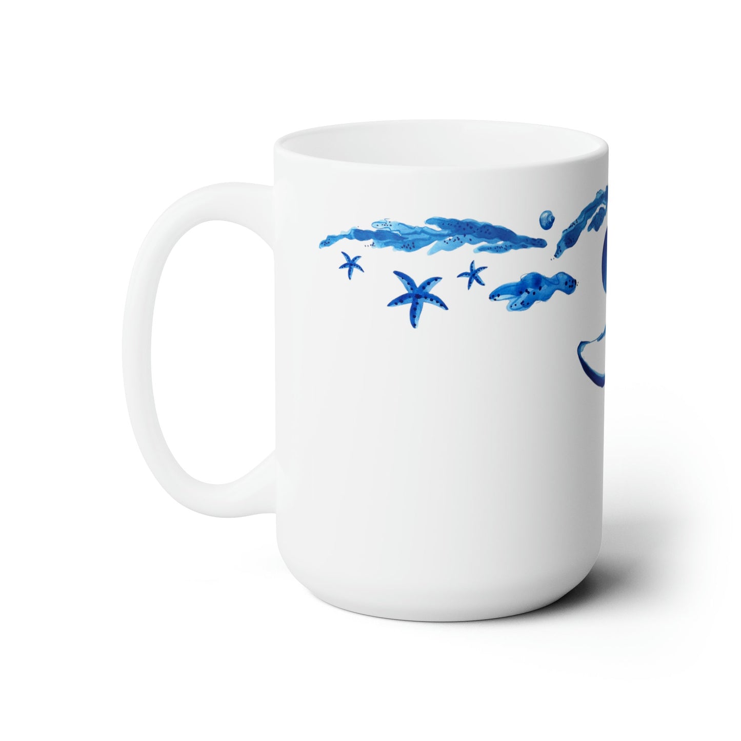 Blue Mussel Coffee Mug Center Design 15oz