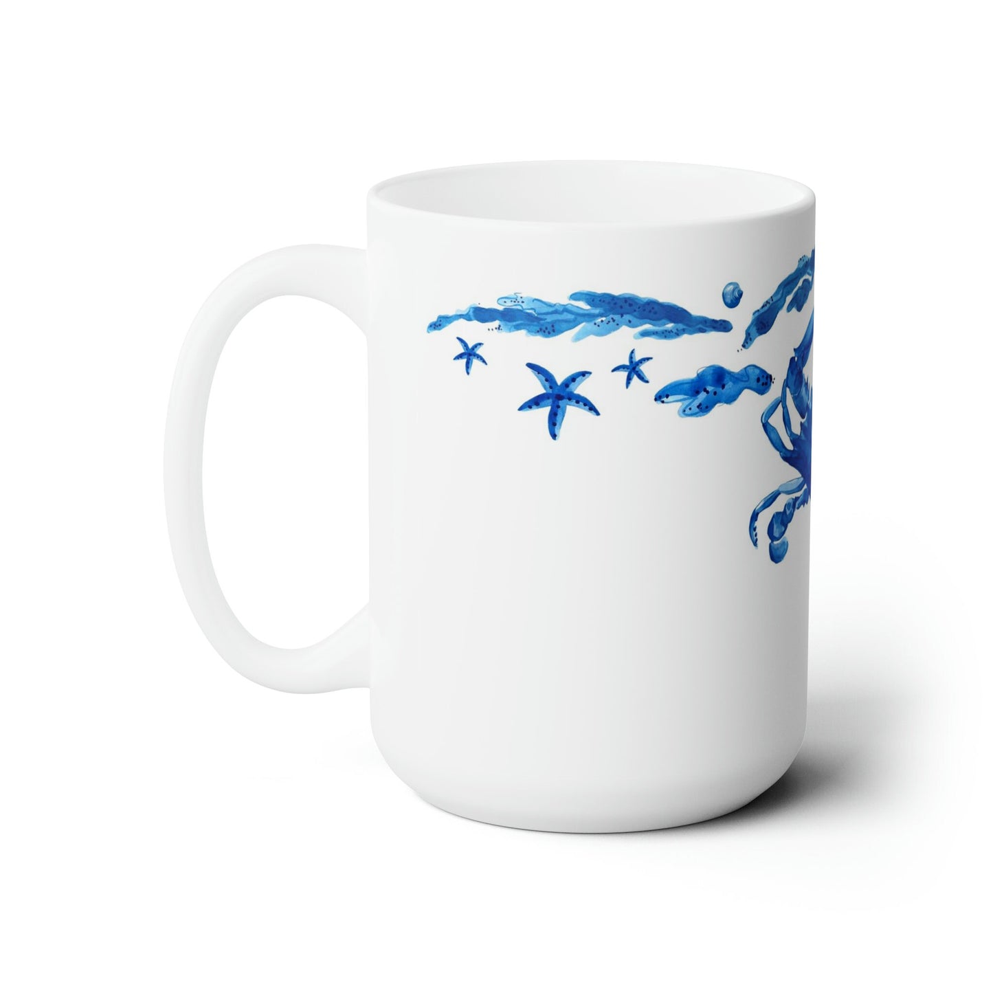 Blue Crab Center Design Coffee Mug 15oz