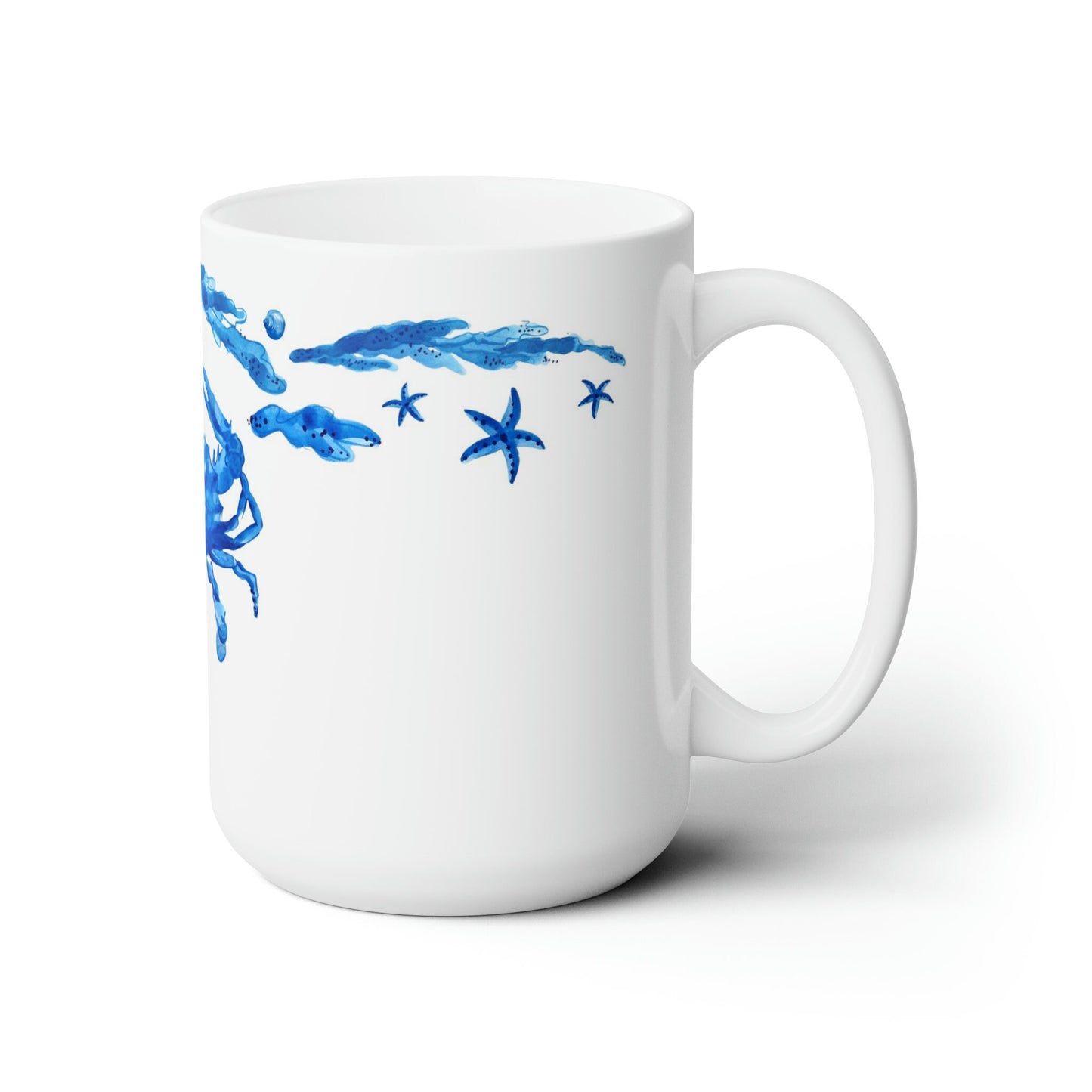 Blue Crab Center Design Coffee Mug 15oz