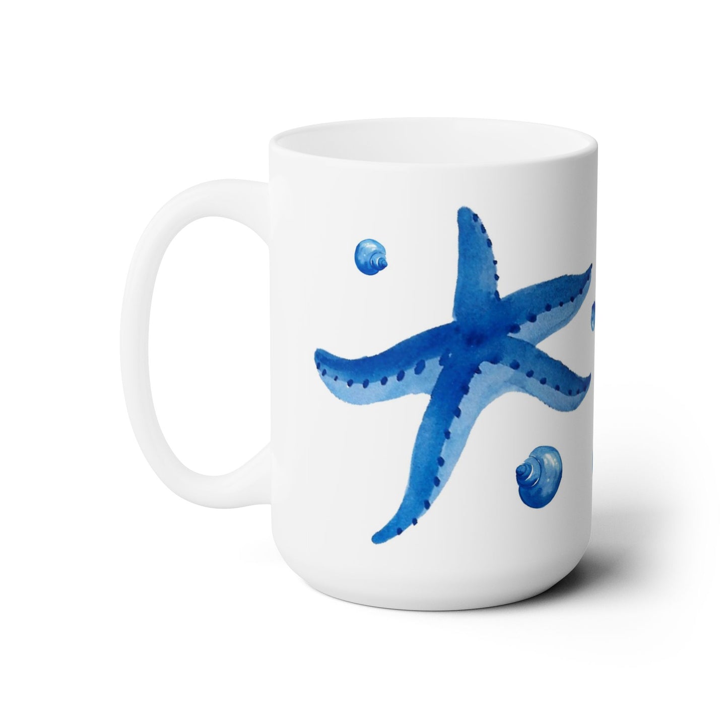 Blue Starfish Ceramic Mug 15oz