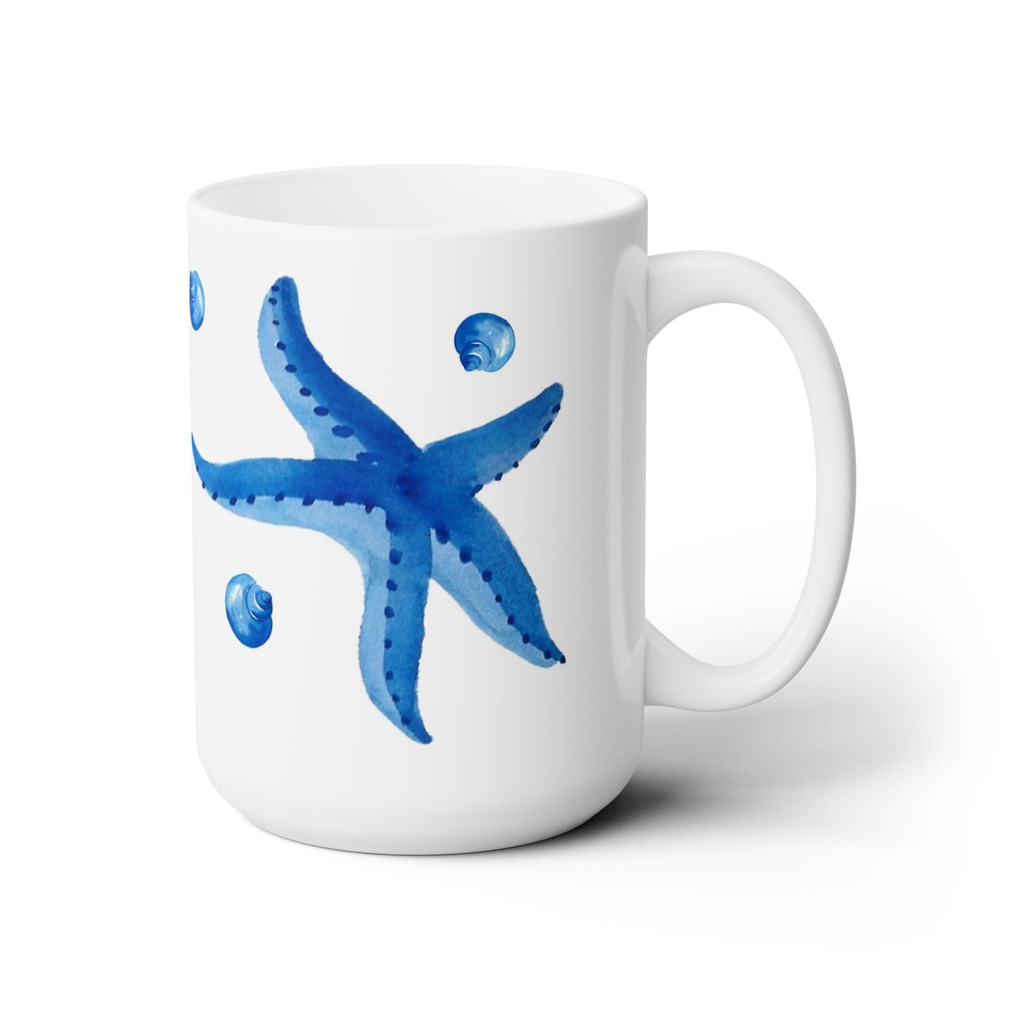 Blue Starfish Ceramic Mug 15oz